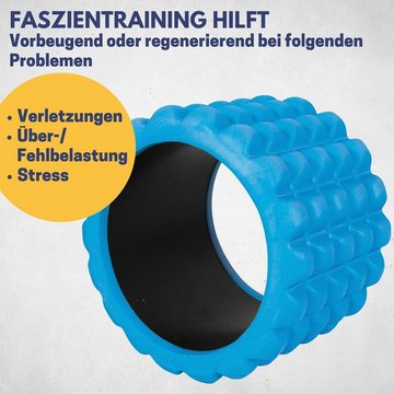 Best Sporting Pilatesrolle Mini Faszienrolle Rücken 10cm, Faszienroller in blau Pilatesrolle 300g, Schaumstoffrolle für Beweglichkeit und Durchblutung