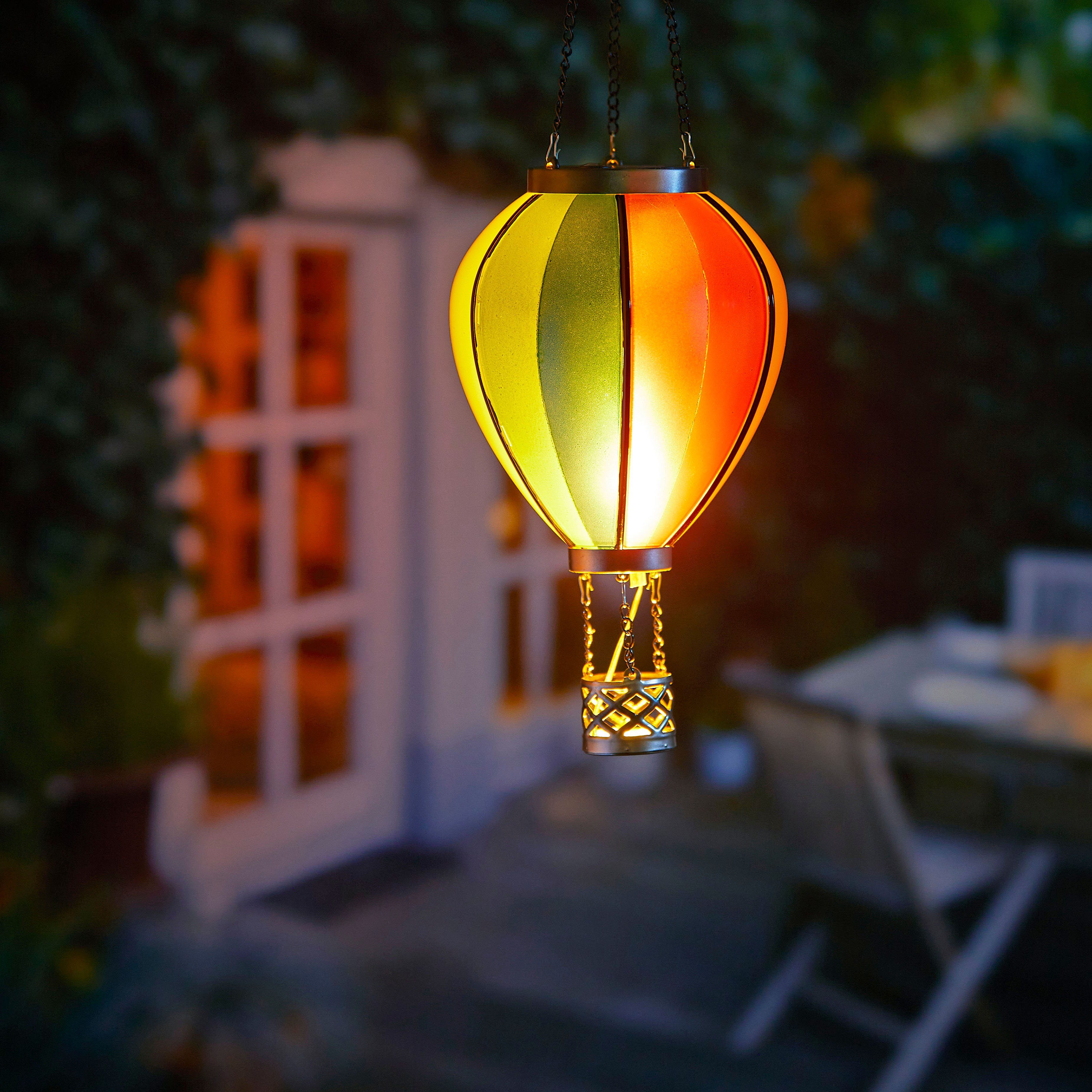 Northpoint LED Gartenleuchte LED Solar Laterne Heißluftballon Windlicht Metallgestell Garten