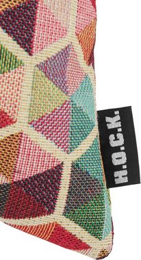 H.O.C.K. Dekokissen Akasma, mit farbenfrohem Muster, Kissenhülle mit Füllung, 1 Stück