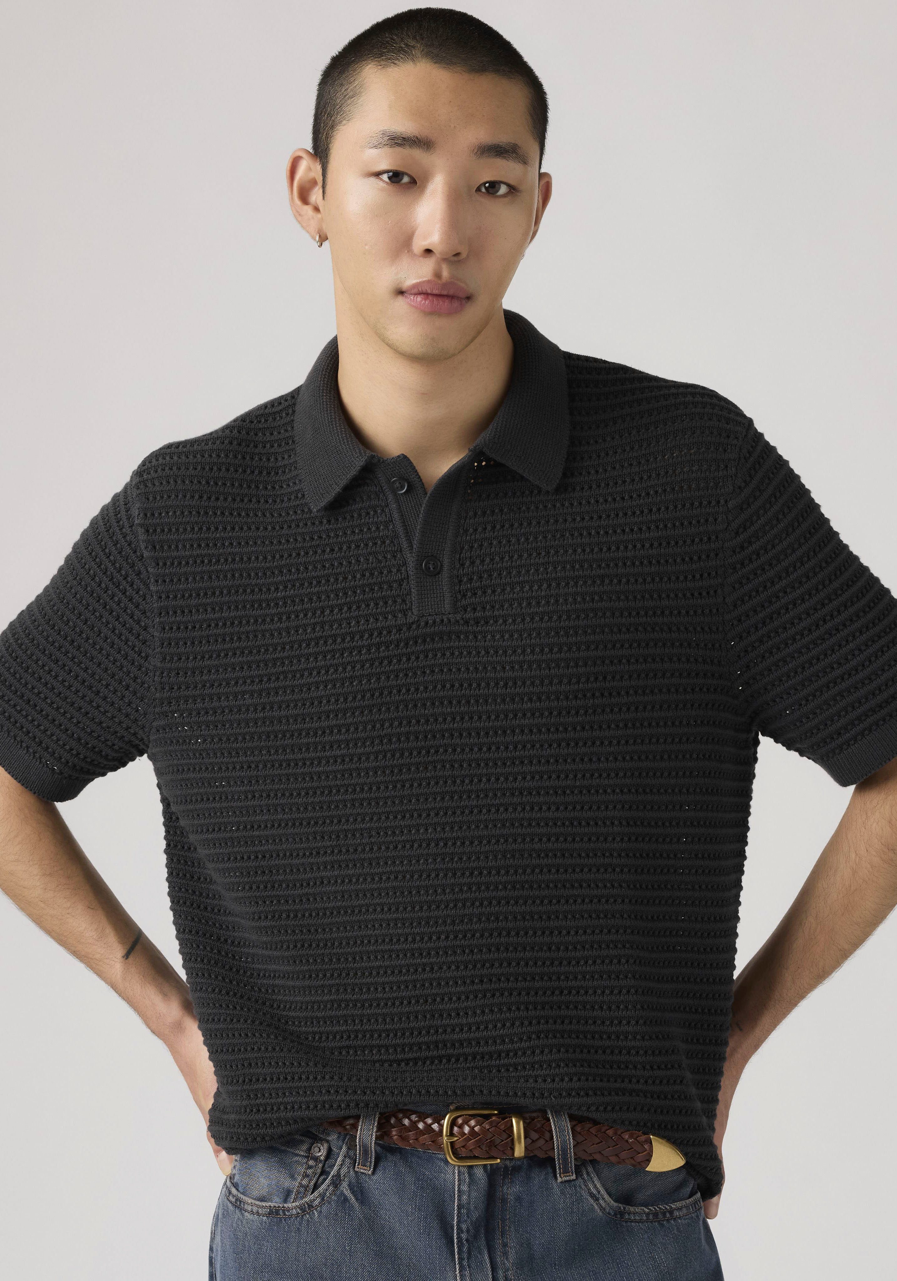 Levi's® Polokragenpullover LAGUNA SWEATER POLO mit Strickmuster