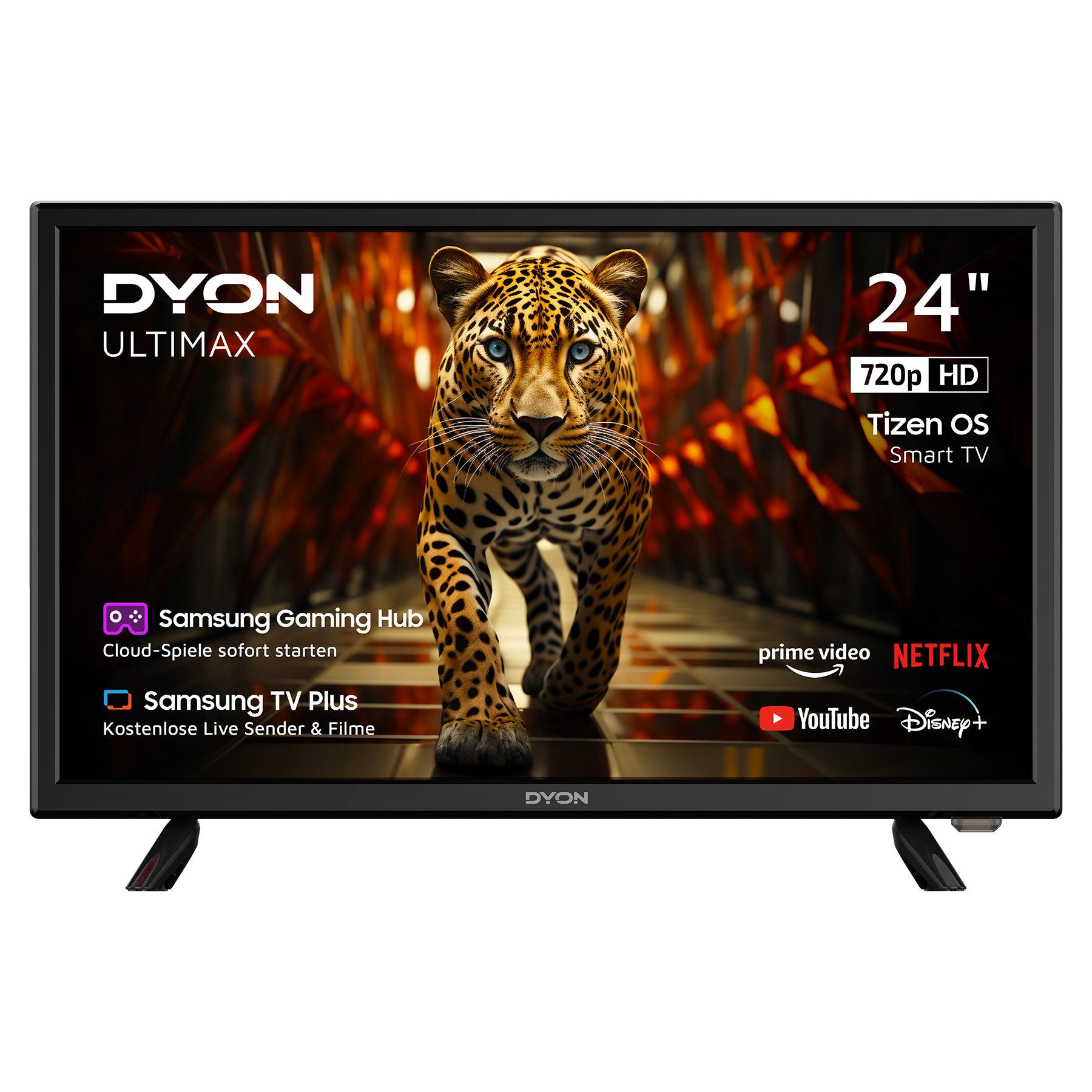 Dyon Ultimax 24H-TI-W LED-Fernseher (60 cm/24 Zoll, HD ready, Smart-TV, 24", HD, Smart-TV mit Hub, Triple Tuner, CI)