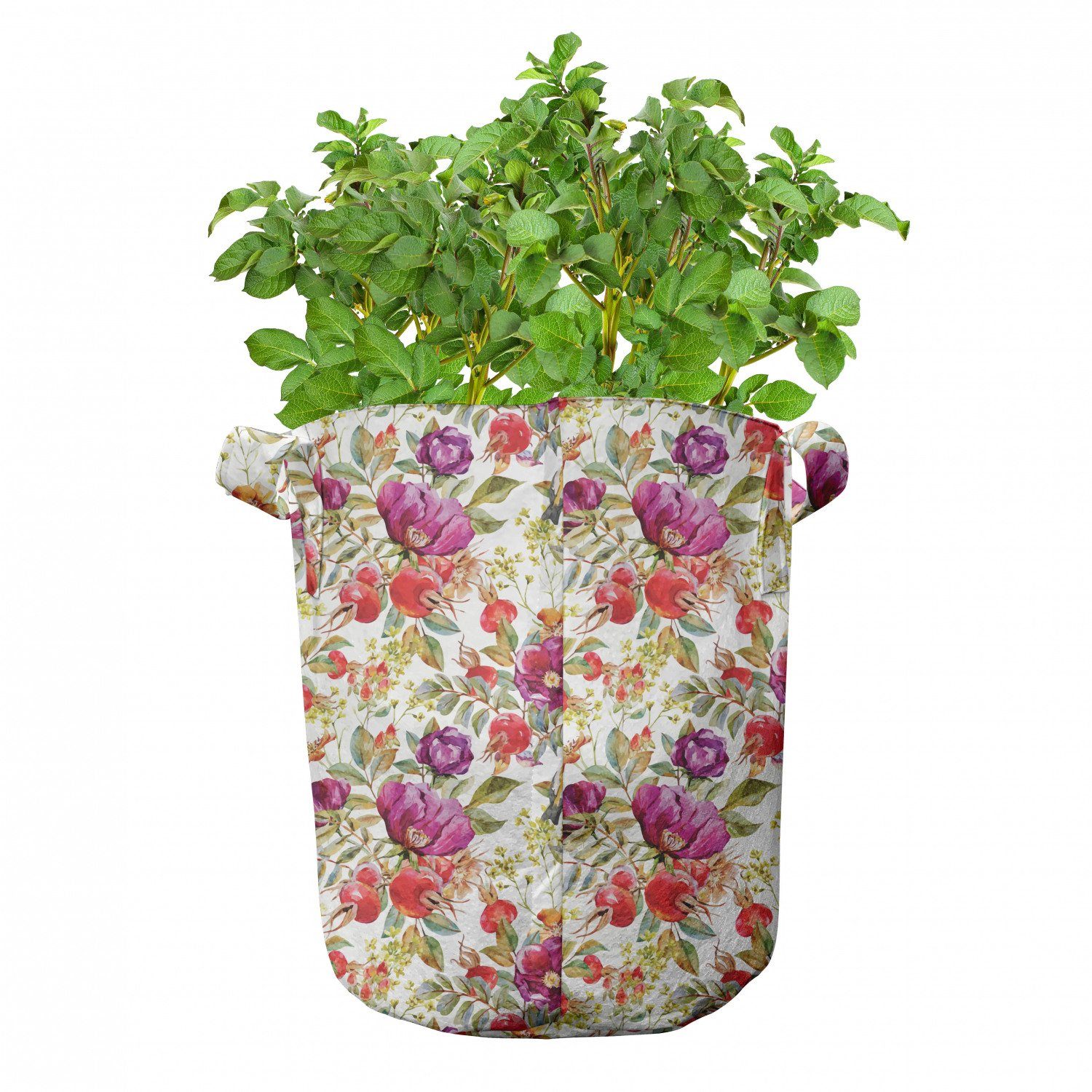 Pflanzen, Lila Natur Pflanzkübel hochleistungsfähig Blumen mit Pink für Griffen Abakuhaus Stofftöpfe
