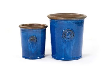 Teramico Pflanzkübel Keramik "Provence II" 25x28cm Royal Blau, 100% Frostfest