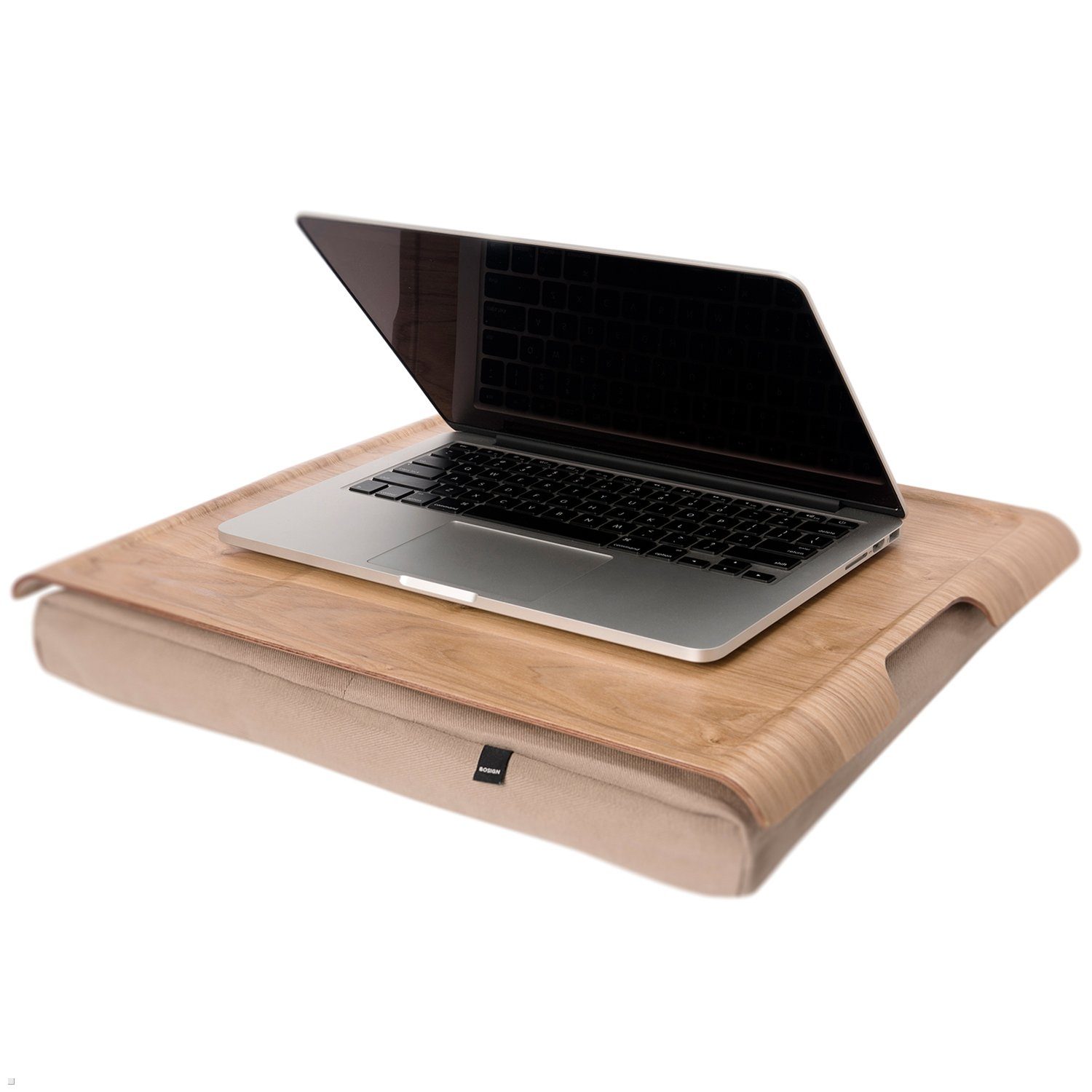 Bosign Laptop Tablett Laptray, Weidenholz, Baumwolle