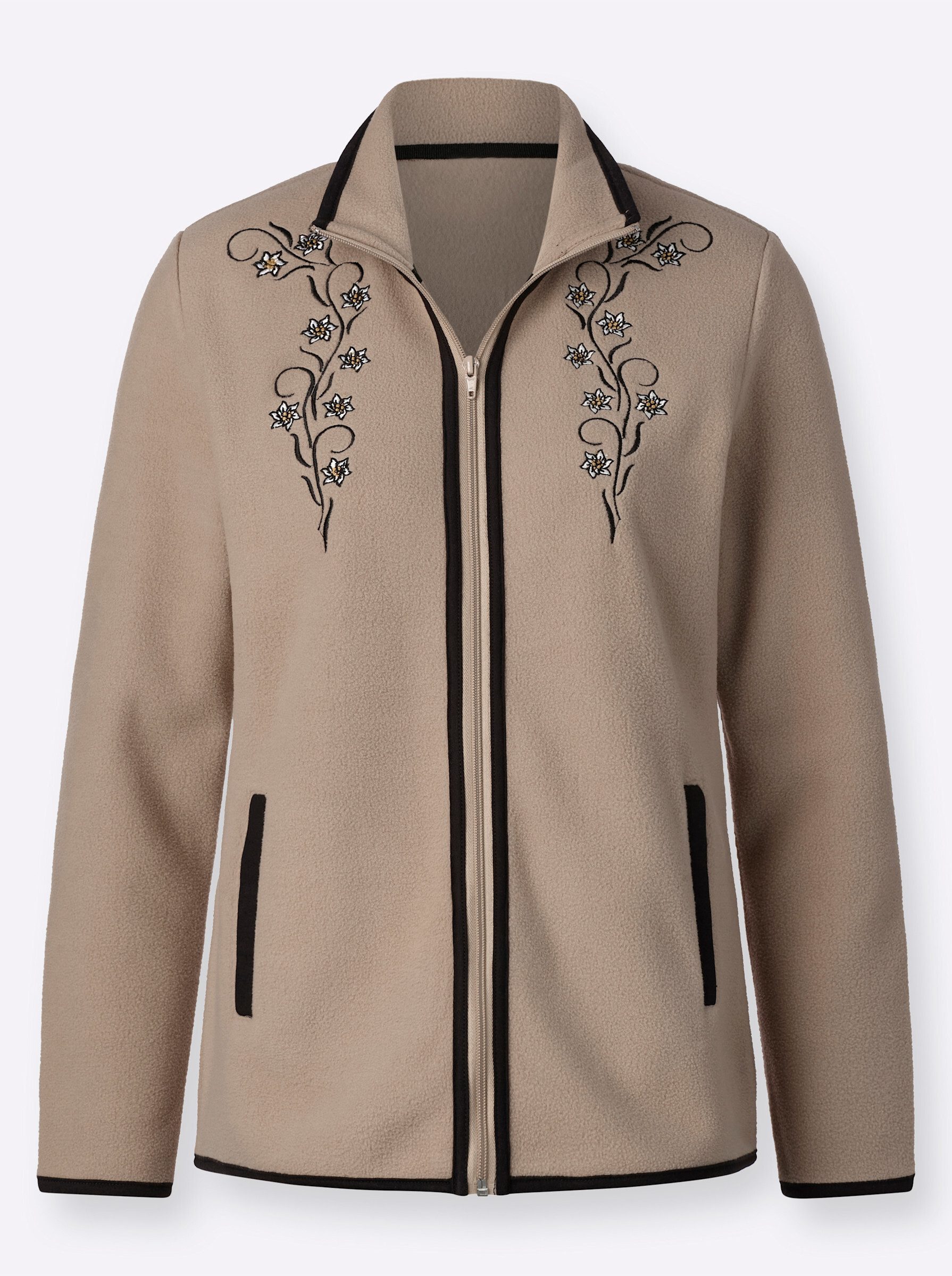 Fleecejacke Fleece-Jacke Langarm