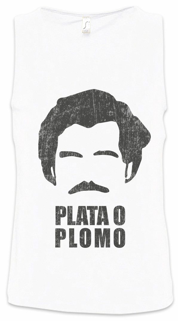 Tanktop Plata O Plomo Ärmelloses T-Shirt Pablo Fun Narcos Quote Escobar