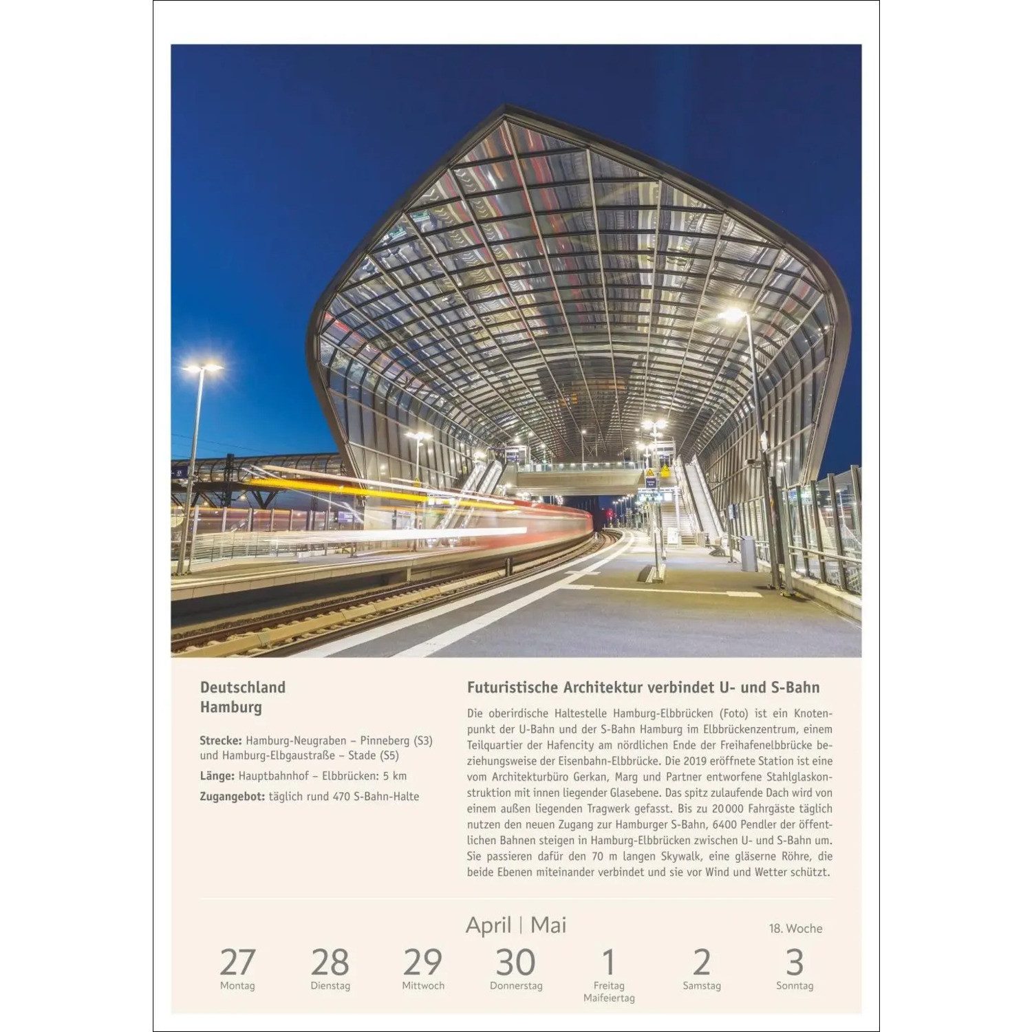 Harenberg Kalender Verlag Wandkalender Zugreiselust Wochen-Kulturkalender 2026 - 53 unvergessliche...