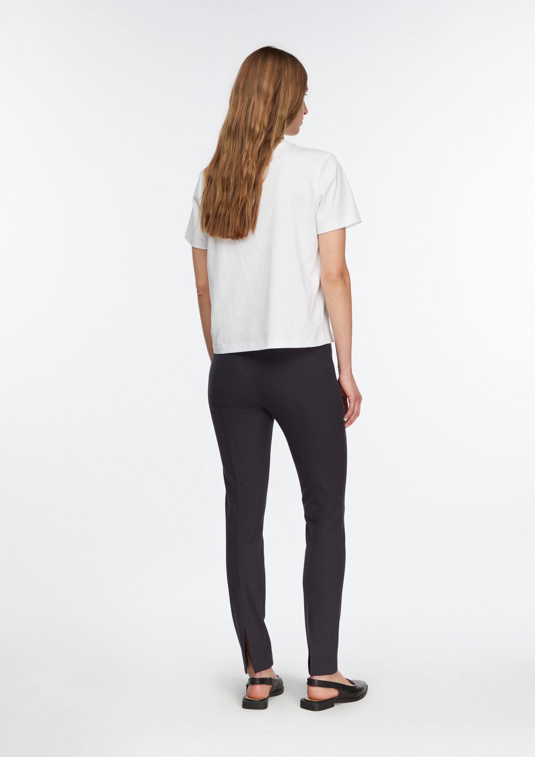 comma Chinos Hose Leggings aus Viskosemix mit Nahtdetails