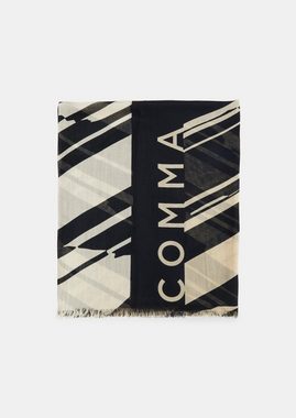 Comma Halstuch Schal aus Modalmix, Fransen