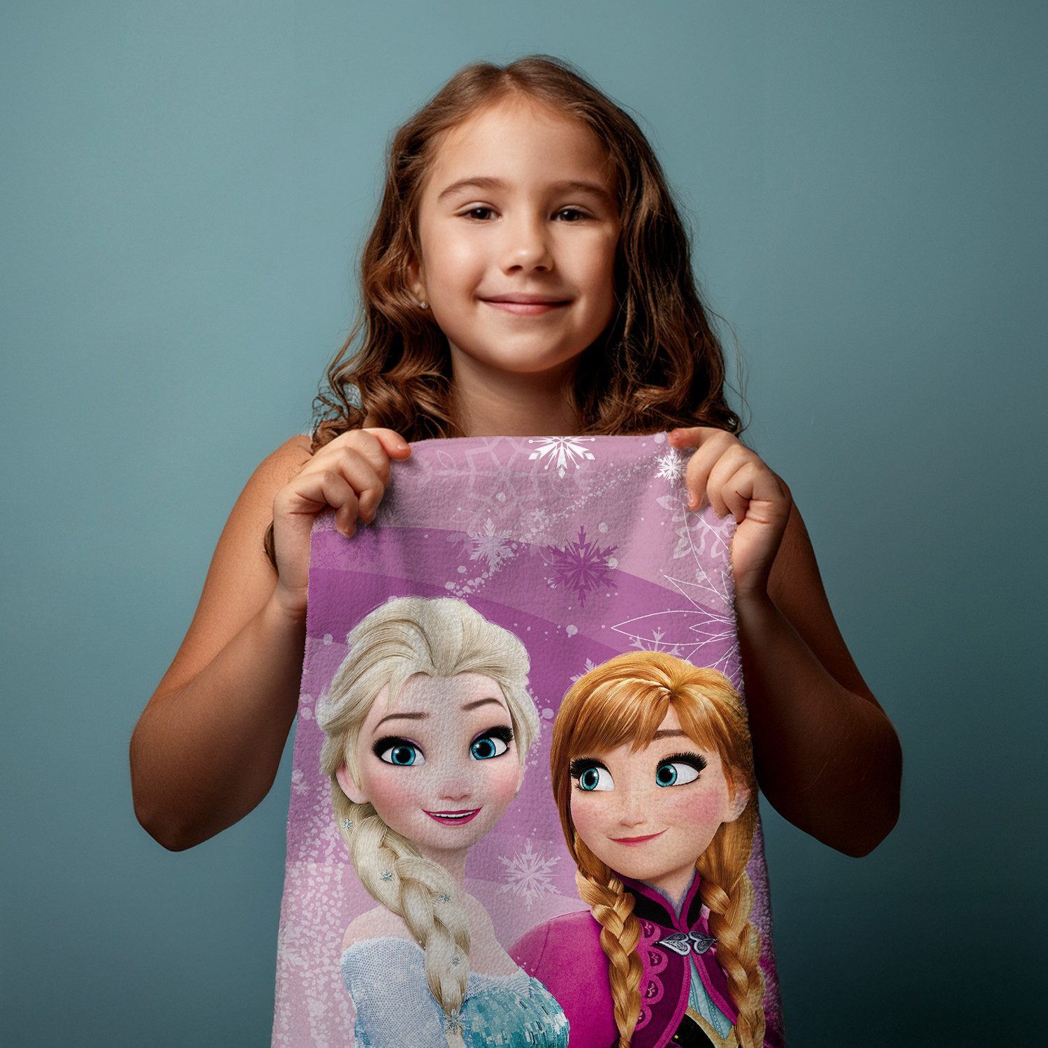 Jerry Fabrics Handtücher Anna Elsa Frozen Eiskönigin Duschtuch Badetuch Handtuch 70 x 140cm, (1 Duschtuch, 1-St), Langlebig