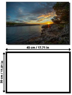 Victor (Zenith) Acrylglasbild Acrylglasbild \"Bucht am Abend\" - Größe: 30 x 45 cm, Landschaften, in 30x45 cm, Glasbilder Strand und Meer