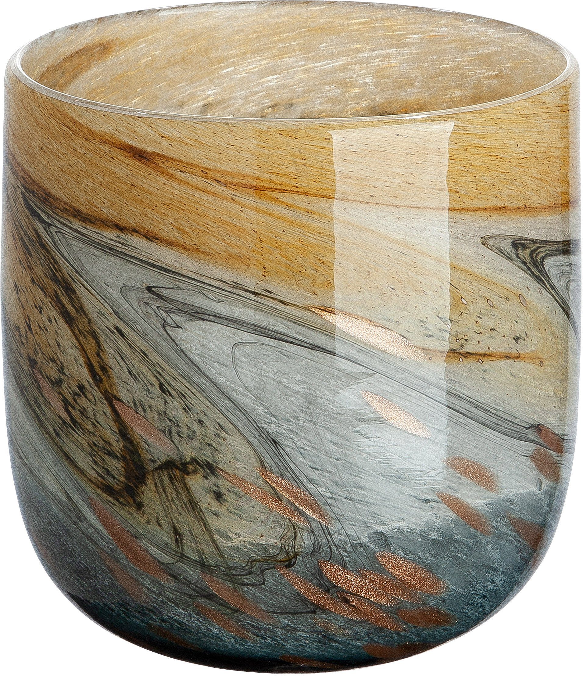 Glas, Höhe ca. Vida (1 St), cm 17 GILDE Tischvase aus mundgeblasen,