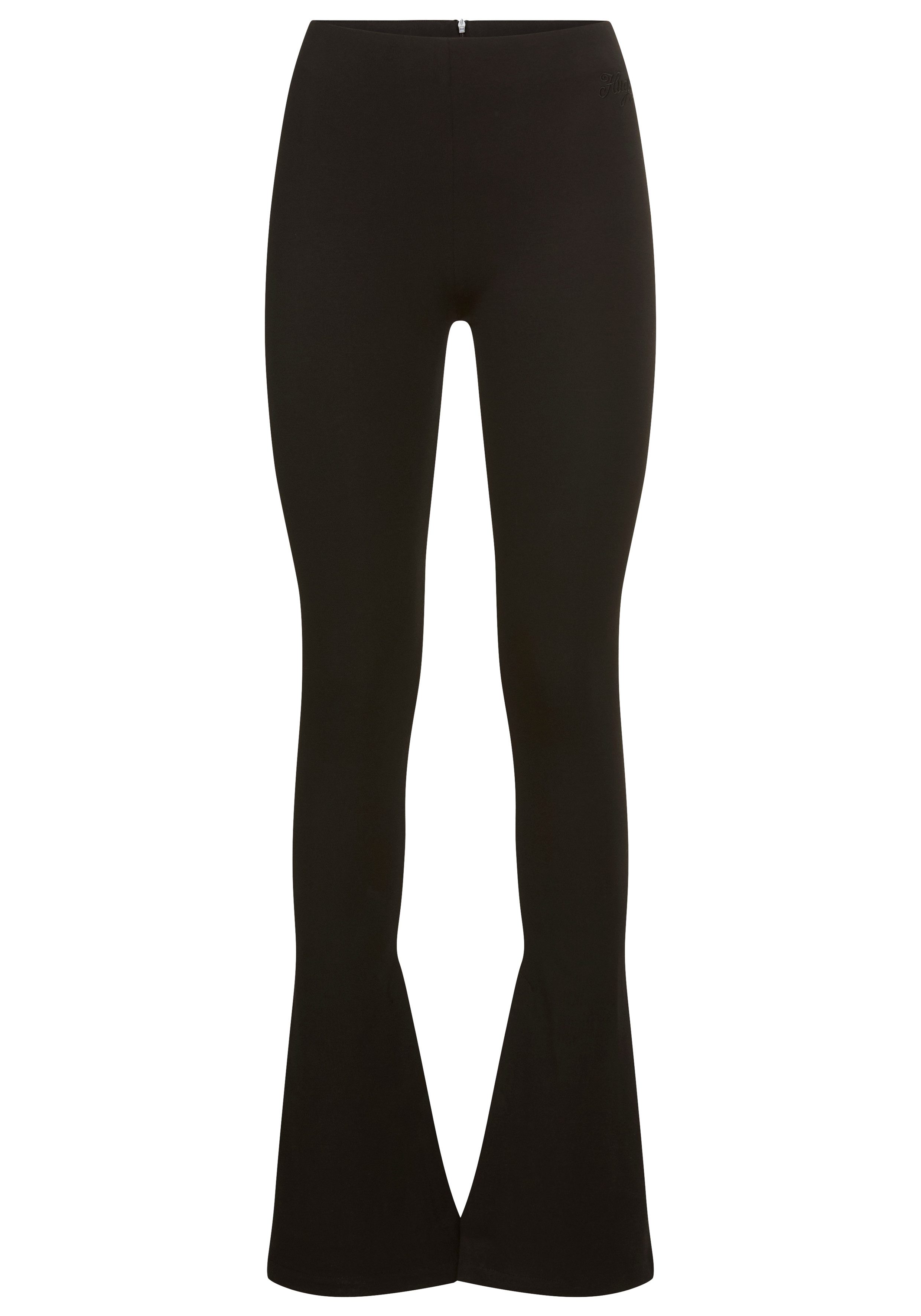 HUGO Blue Webhose Neleria mit Reißverschluss hinten elastische Flare Leggin günstig online kaufen