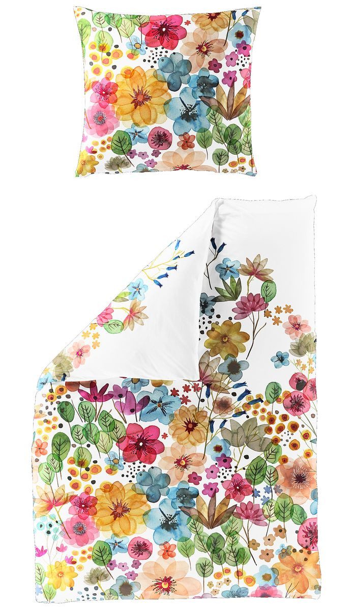 JACK Bettwäsche 135x200cm Digitaldruck Blumen Blumenwiese günstig online kaufen