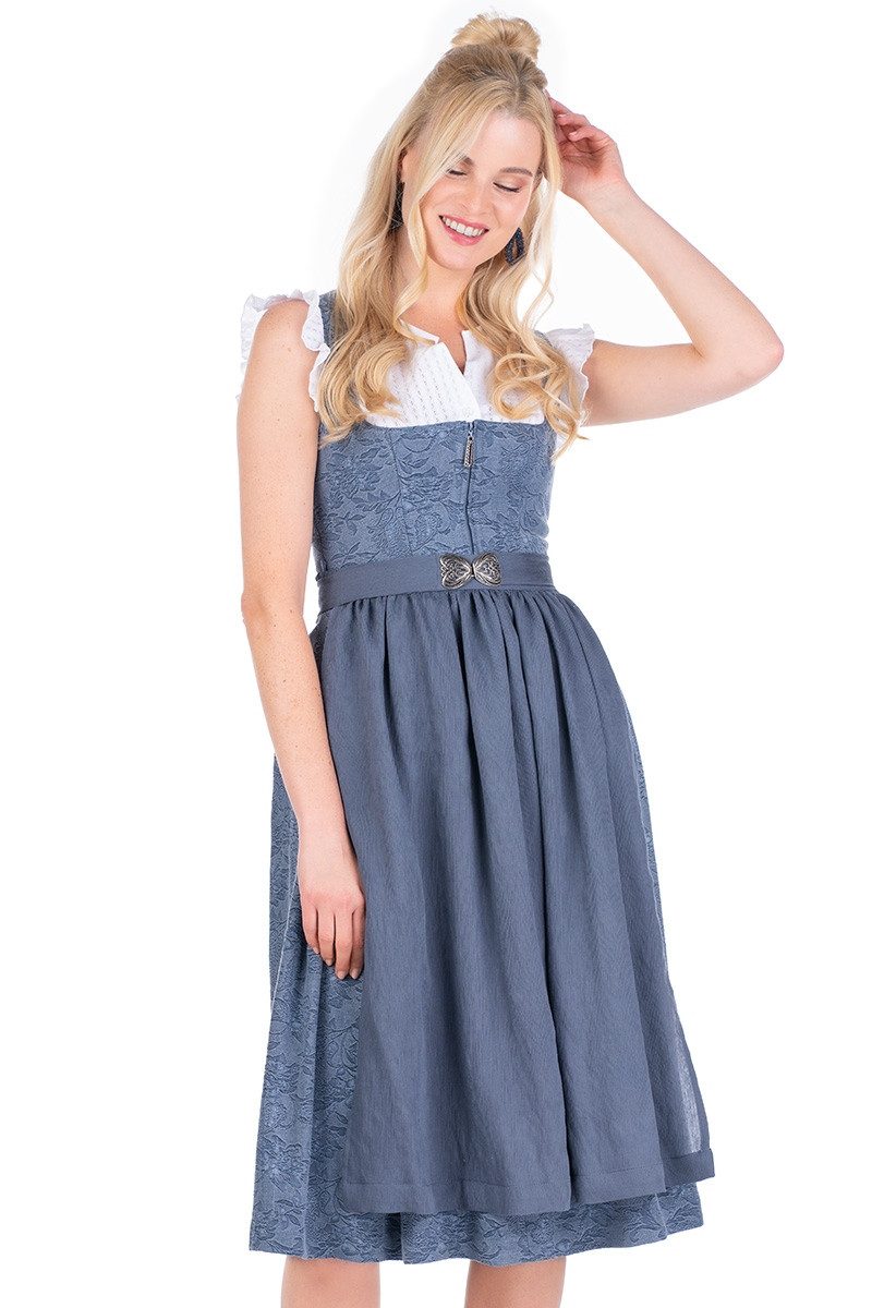 Dirndl Midi Dirndl 2tlg. - RETTENBACH - taubenblau