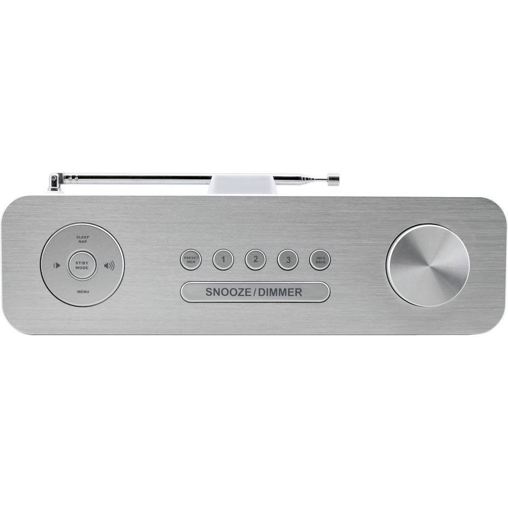 Soundmaster Tischradio DAB700WE Radio (Freisprechfunktion, Inkl. Mikrofon, Weckfunktion)