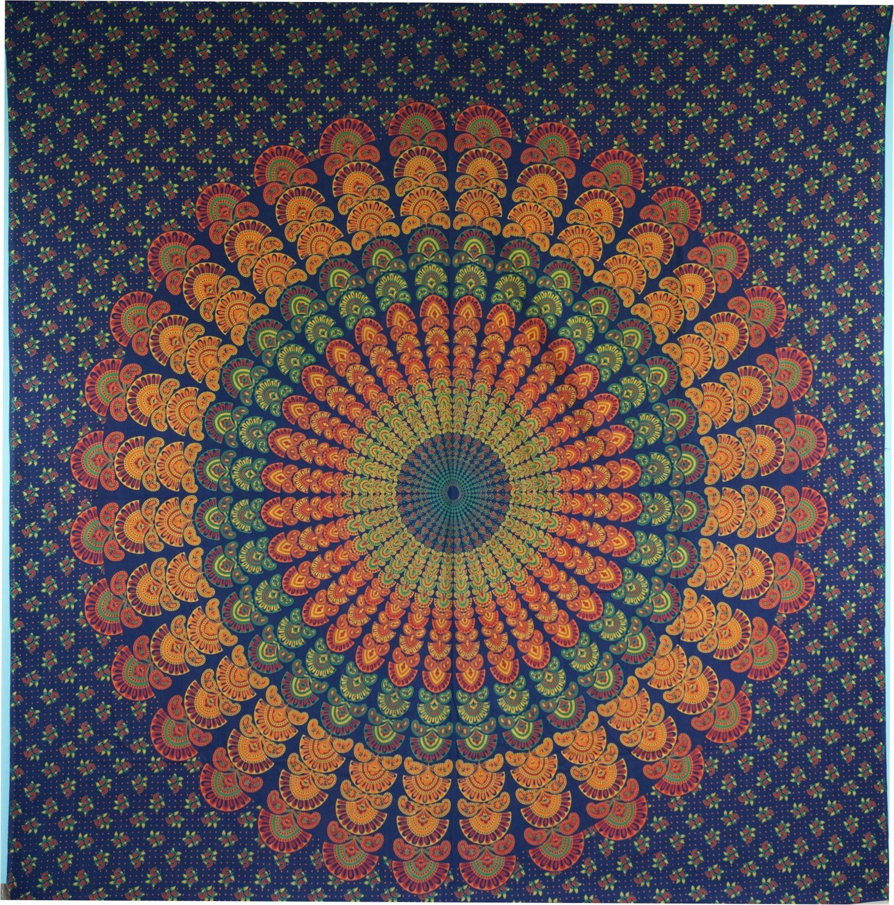 Guru-Shop Tagesdecke.., indische Boho-Style Tagesdecke Wandbehang,