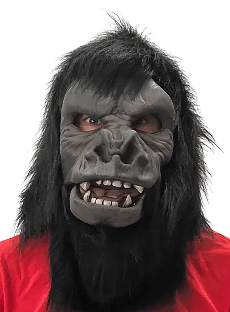 Zagone Studios Verkleidungsmaske Affenmaske Gorilla mit beweglichem Mund - Hallowee