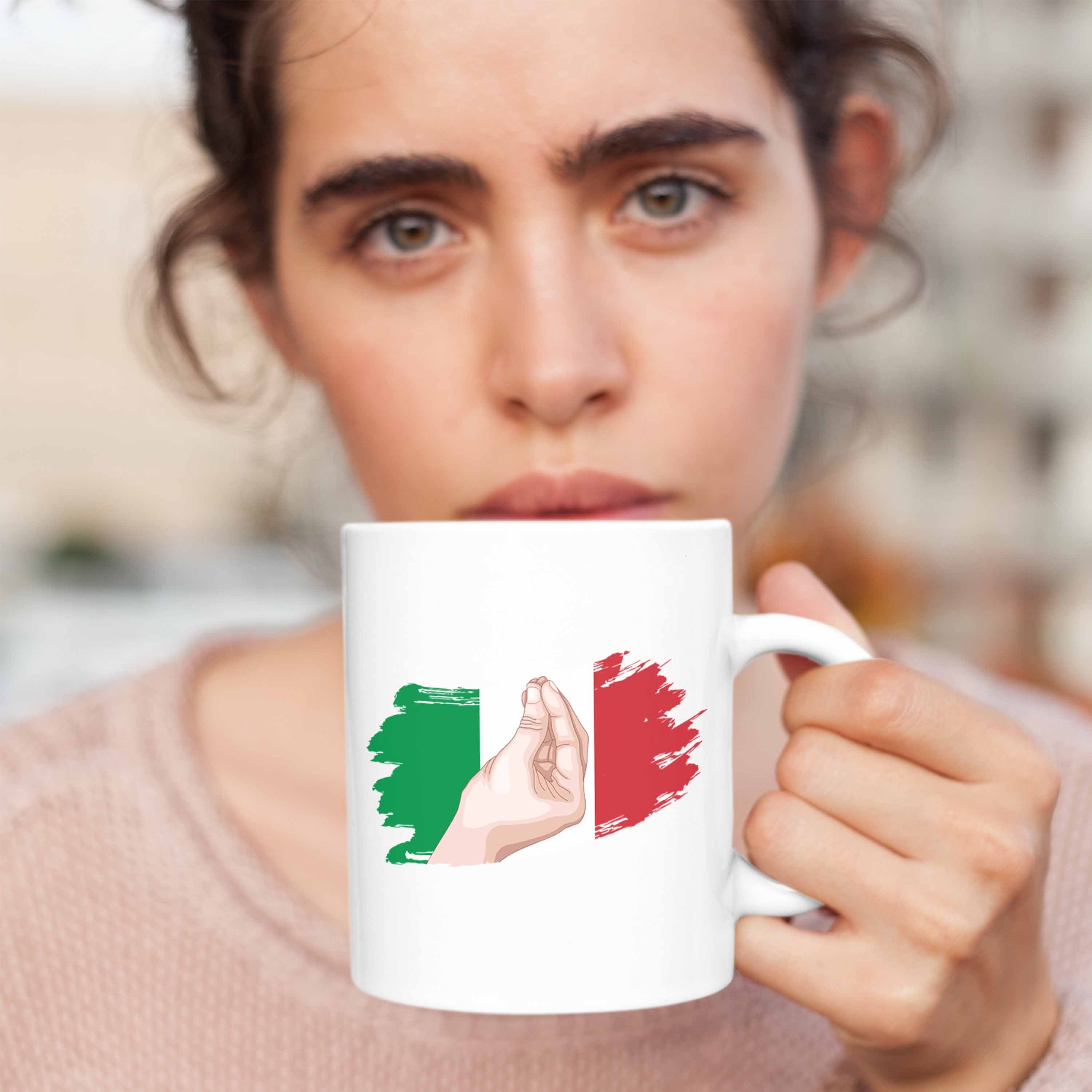 Trendation Tasse Italien Tasse Lustiges Urlaub für Rom Italiener Weiss Geschenk