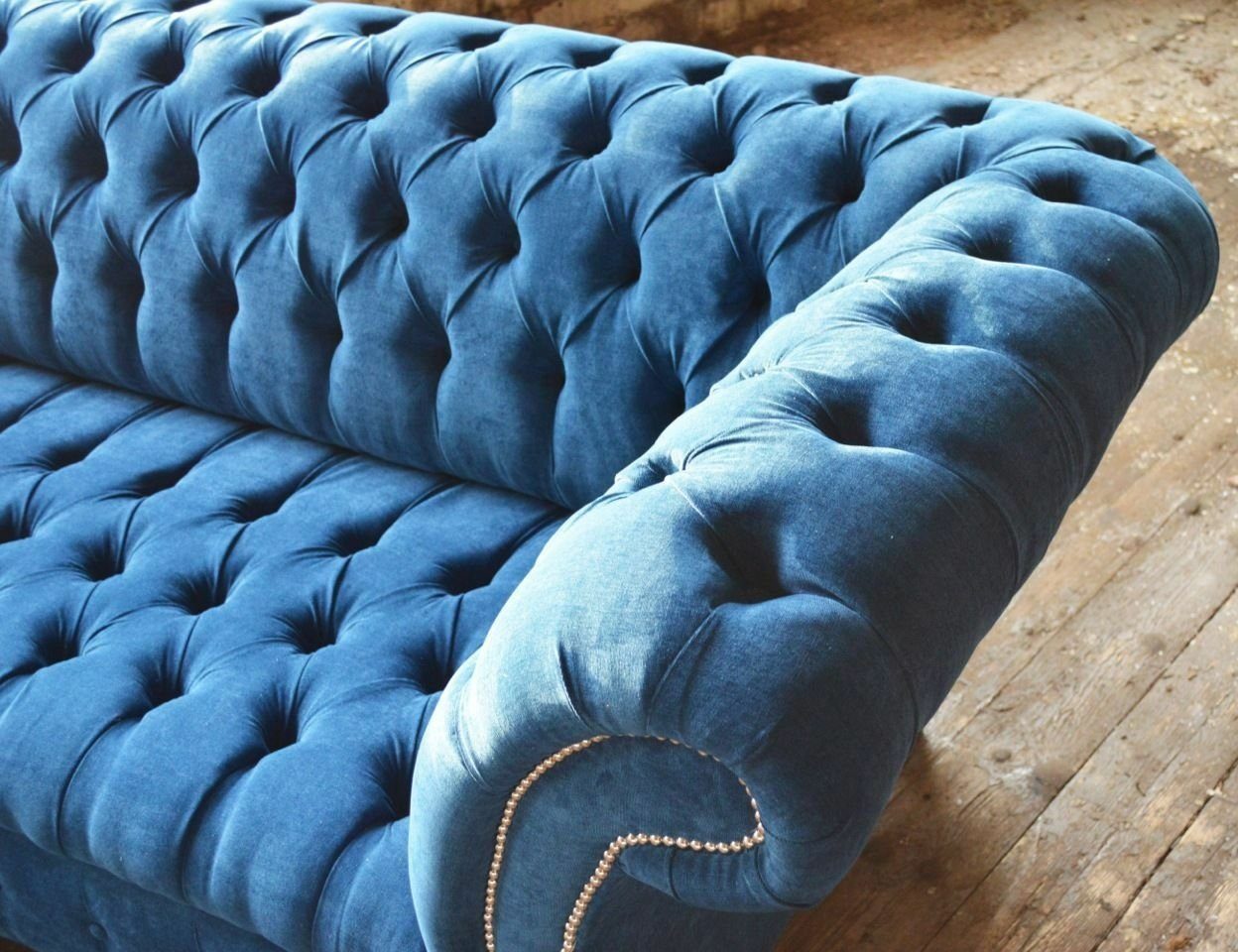 JVmoebel Garnitur Design Polster Couch Luxus Sofa Leder Chesterfield Chesterfield-Sofa, Sitz