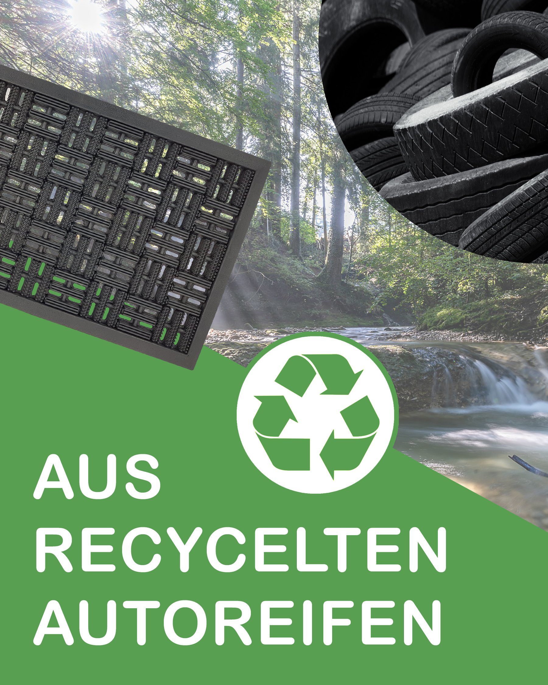 DILUMA Fußmatte Türmatte Matador Robuste Outdoor Schmutzfangmatte aus Gummi günstig online kaufen