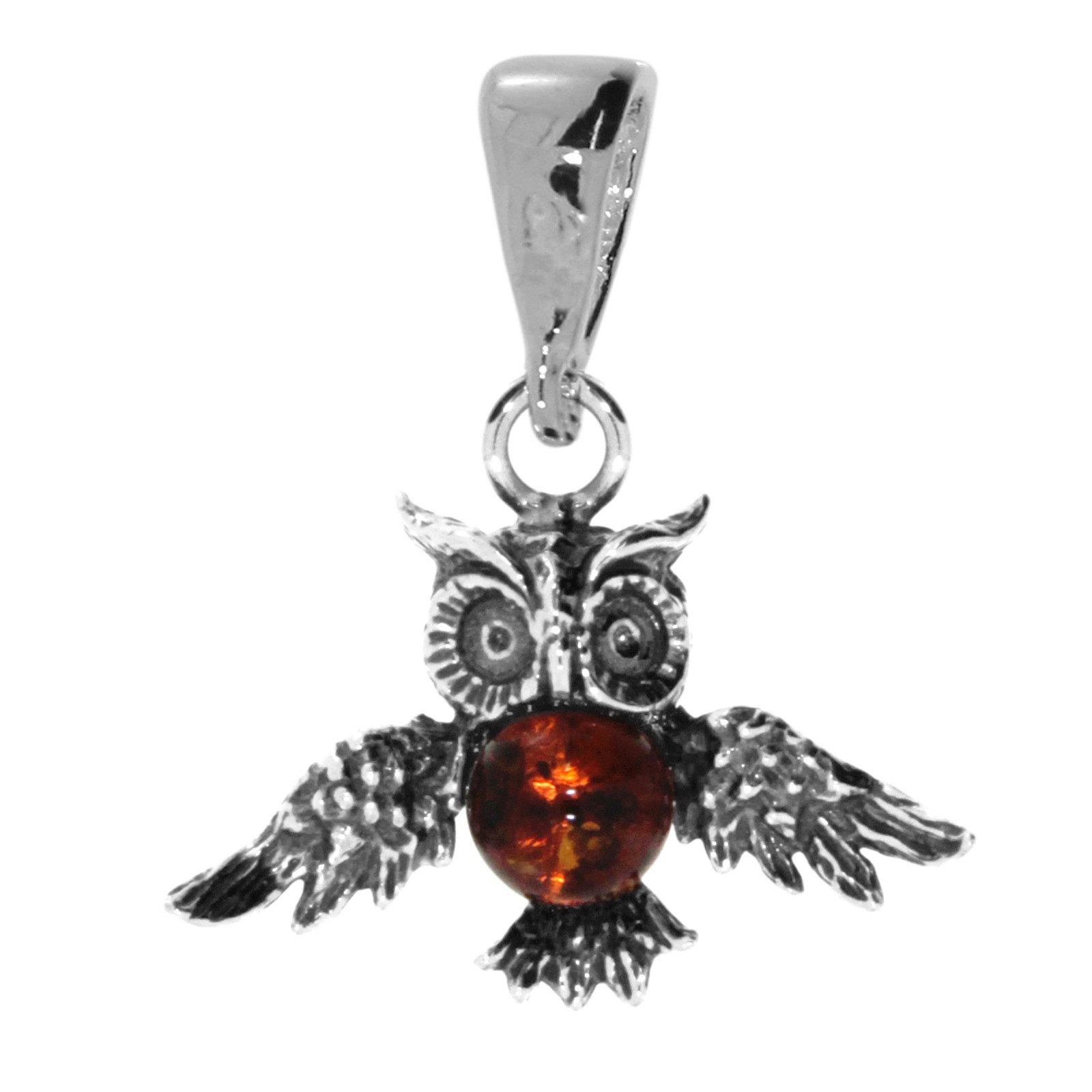 Kettenanhänger Ostsee-Schmuck Anhänger Eule Anhänger Eule