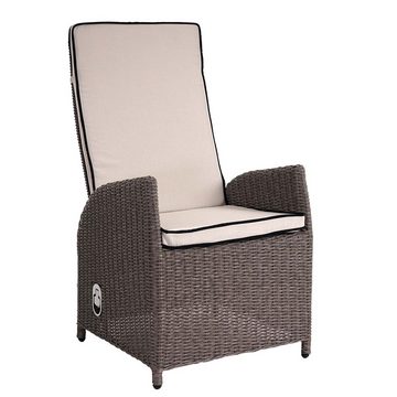 MCW Polstergarnitur Burgos, Garten, Premium Lounge Set Alu-Sitzgruppe Tisch + 6 verstellbare Stühle