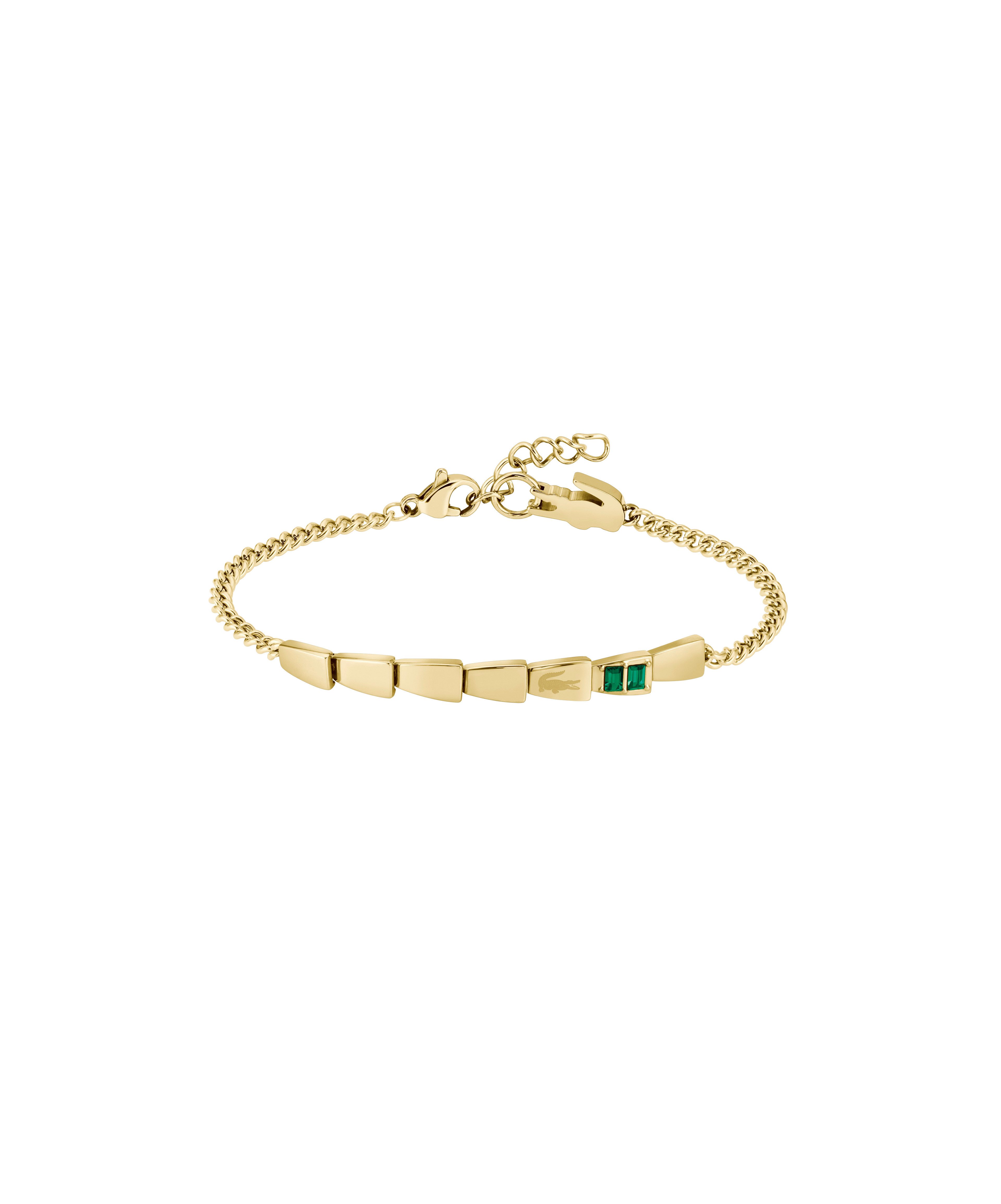 Lacoste Armkette CROCODELLE, mit Glasstein