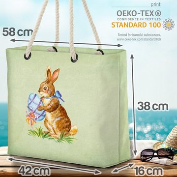 VOID Strandtasche (1-tlg), Osterhase Osterei Schleife Tasche Einkaufstasche Ostern Beach Bag