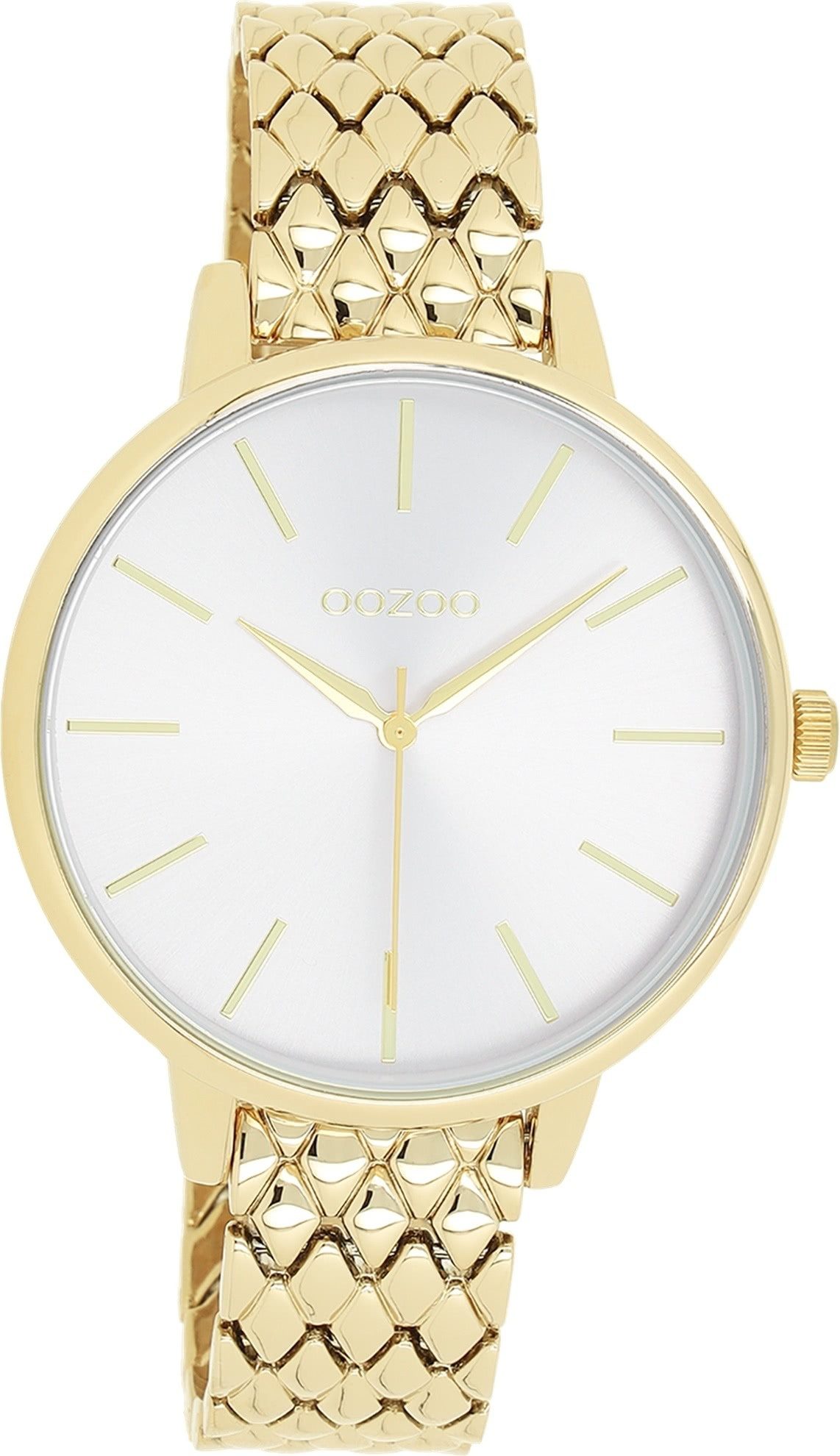 OOZOO Quarzuhr Oozoo Damen Armbanduhr OOZOO Timepieces, (Analoguhr), Damenuhr rund, groß (ca. 42mm) Edelstahlarmband, Casual-Style