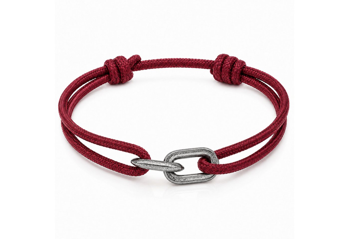 Made by Nami Armband Surfer Segeltau Armband Handgemacht Rot, Maritimes Minimalistisches Armband 100% Wasserfest & verstellbar