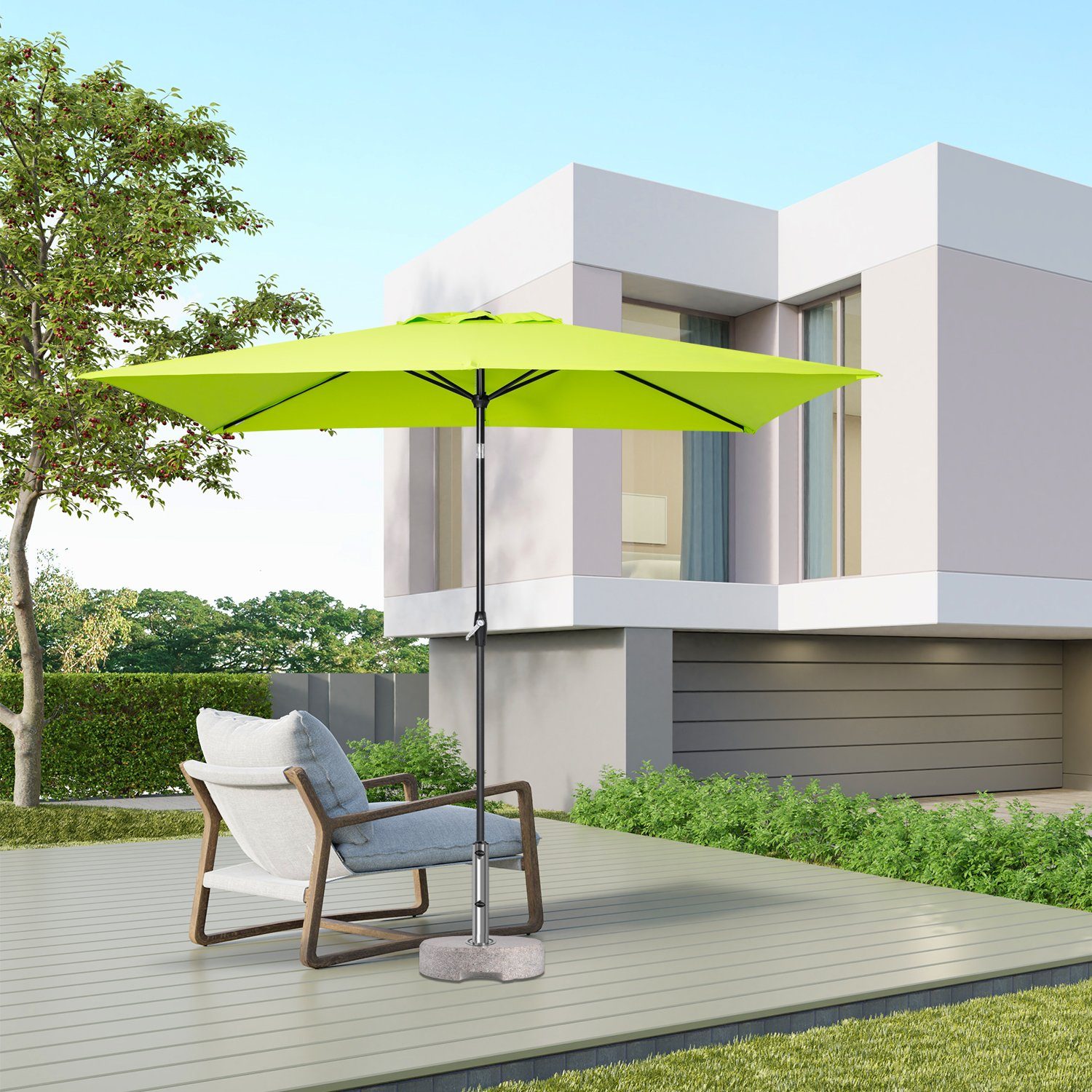 Sekey Sonnenschirm Rechteckig Gartenschirm groß Marktschirm günstig online kaufen