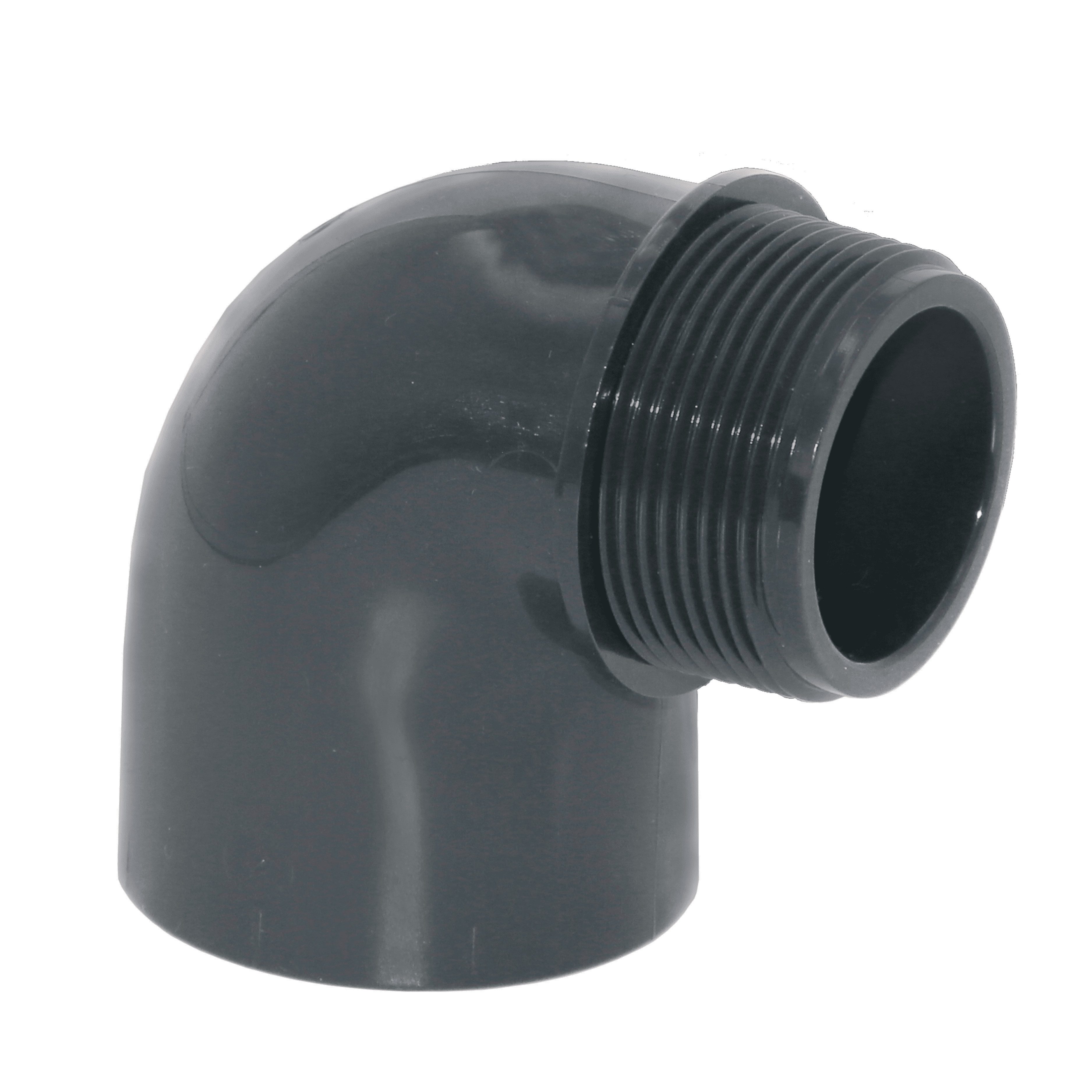HAF Rohrverbinder 1-10x PVC Winkel 90° 50mm Klebemuffe x 2" Außengewinde PN16 Pool, Max. Arbeitsdruck 16 bar bei 20 C°
