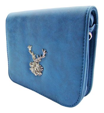 Trachtenland Trachtentasche Trachtentasche mit Hirsch Applikation Blau