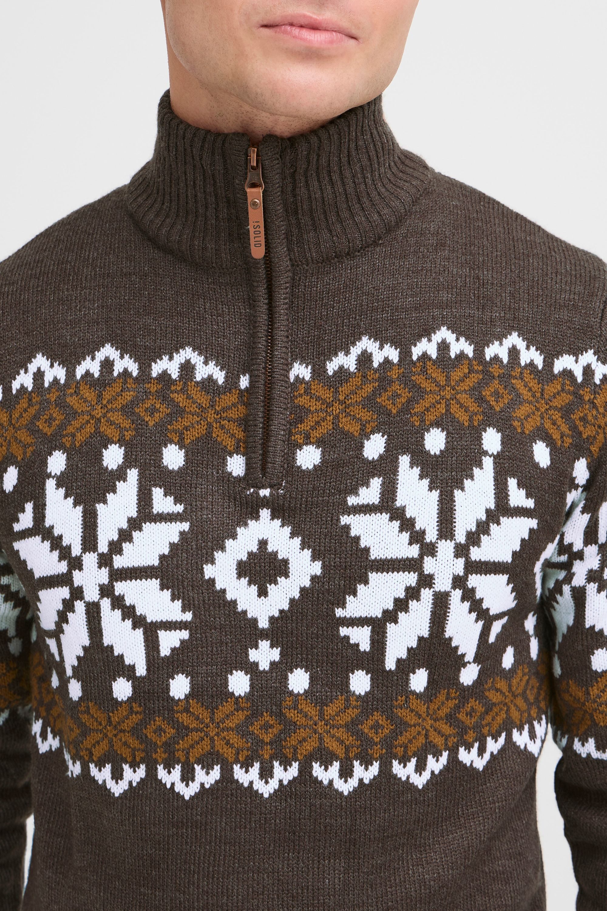 !Solid Troyer SDNorwin Strickpulli mit Norweger Strickmuster