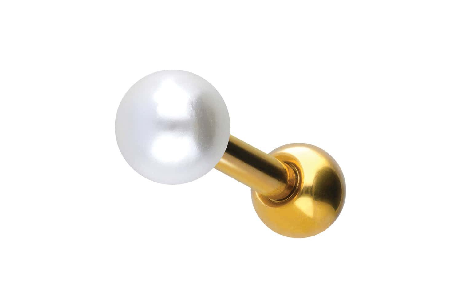 PIERCINGLINE Single-Ohrstecker Chirurgenstahl Ohrpiercing SYNTHETISCHE PERL günstig online kaufen