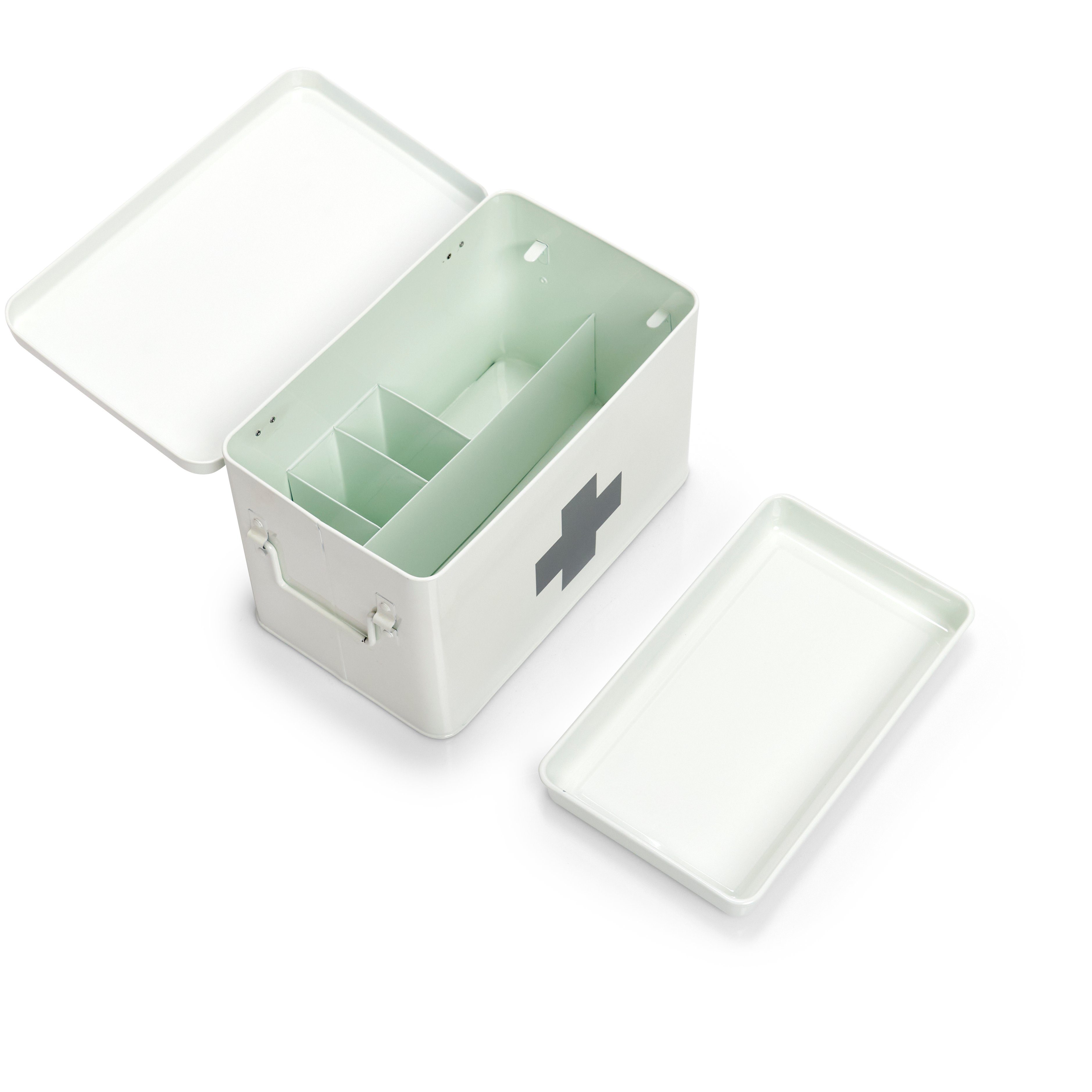 Present Ablageregal weiß, Zeller x x Medizinbox, Metall, 20 32 cm 19,5