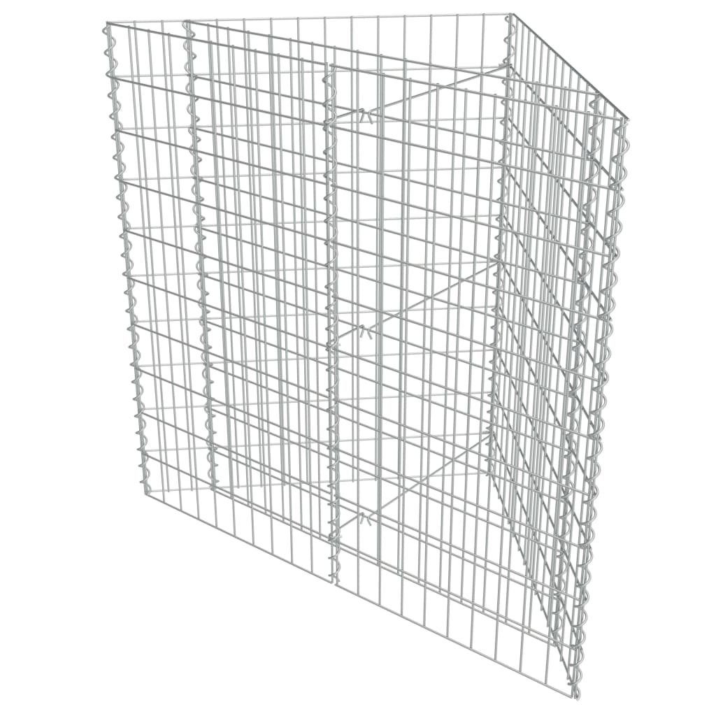 vidaXL Hochbeet GabionenHochbeet Verzinkter Stahl 75×75×50 cm (1 St)
