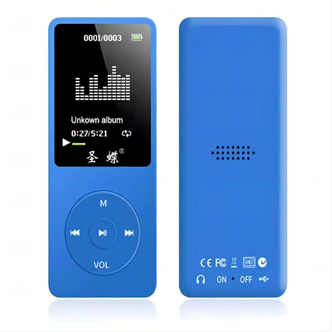 DOPWii MP4-Player 1,8 Zoll Bildschirm 32 GB-Musikplayer mit FM Radio MP3-Player Königsblau