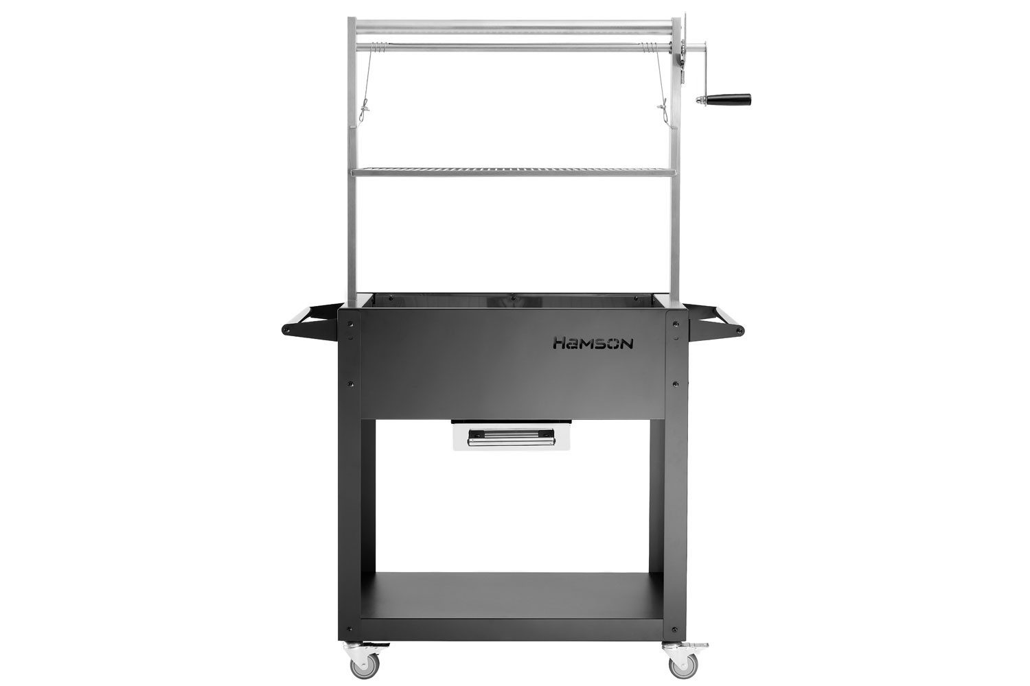 HAMSON International GmbH Holzkohlegrill WESTON GT; Grillrost Edelstahl, Schamottsteine, Einstellbare Grillhöhe, Vom argentinischen Asado inspirierter Holzkohlegrill