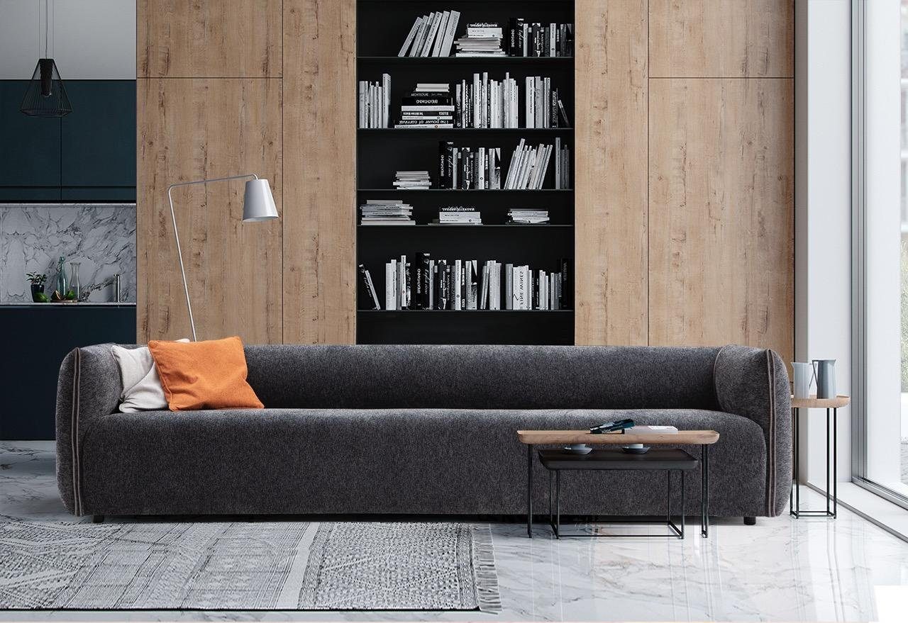 JVmoebel Sofa, Wohnzimmer Couch Couchen Polster Sofas Design Sofa 4 Sitzer Textil