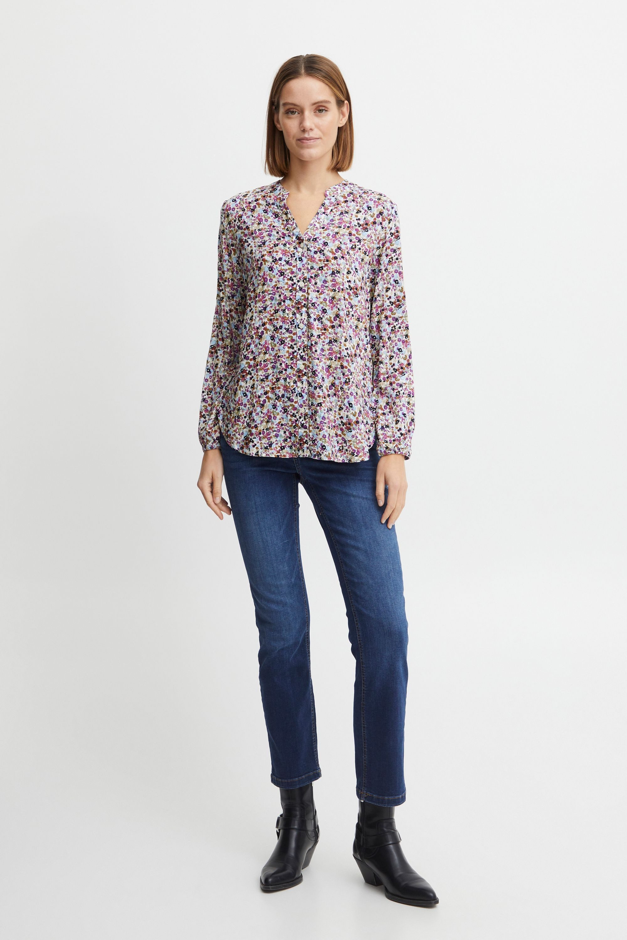 b.young Langarmbluse BYJOSA VNECK SHIRT - günstig online kaufen