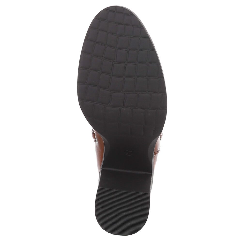 Ital-Design Damen Stiefel mit Gürtelschnalle und Blockabsatz Stiefel (90109953) Blockabsatz Stiefel in Schwarz