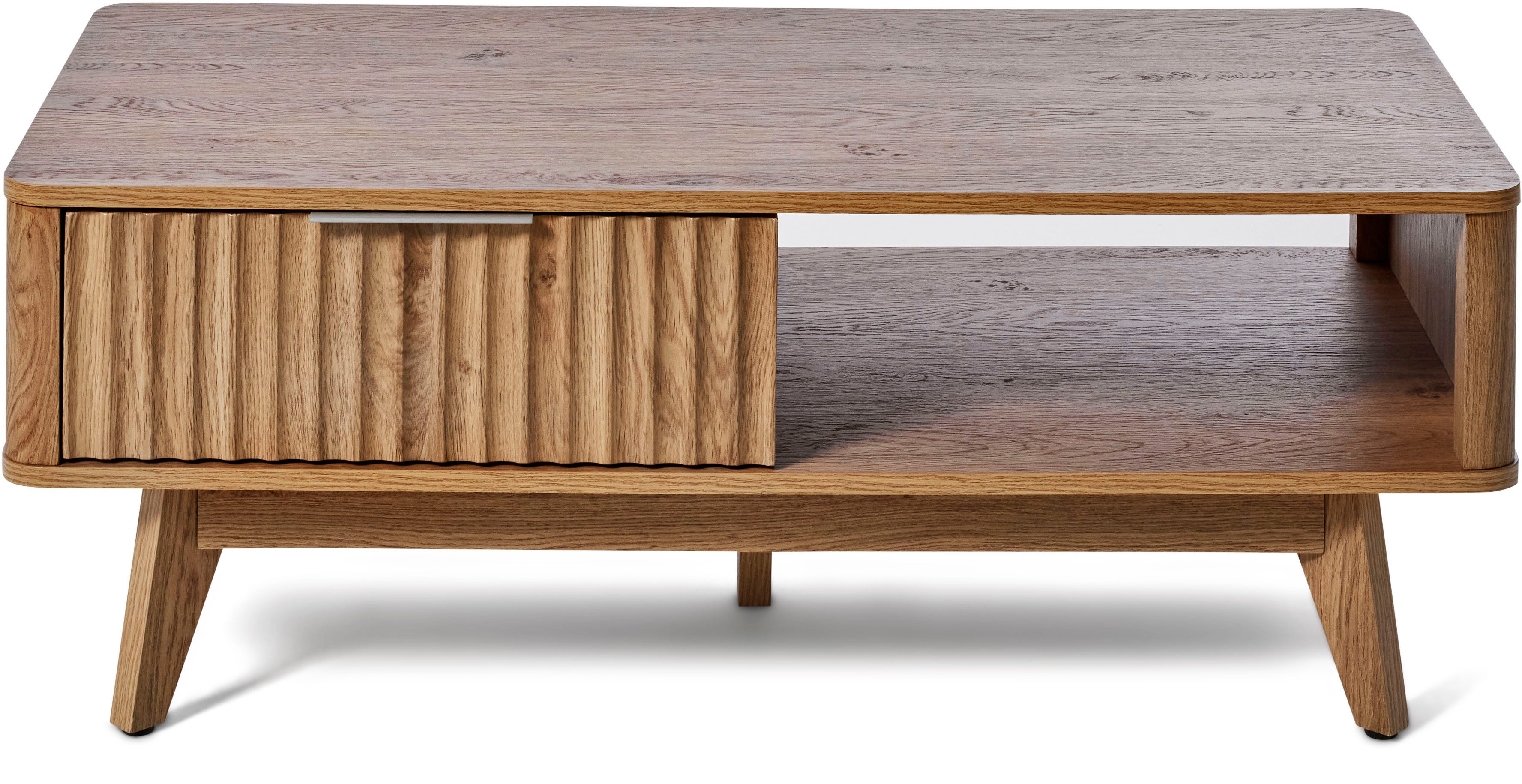Jahnke Couchtisch WAVE COFFEE SK (1-St), Couchtisch, Retro-Stil, Stauraum, Fronten in raffiniertem Wellendesign