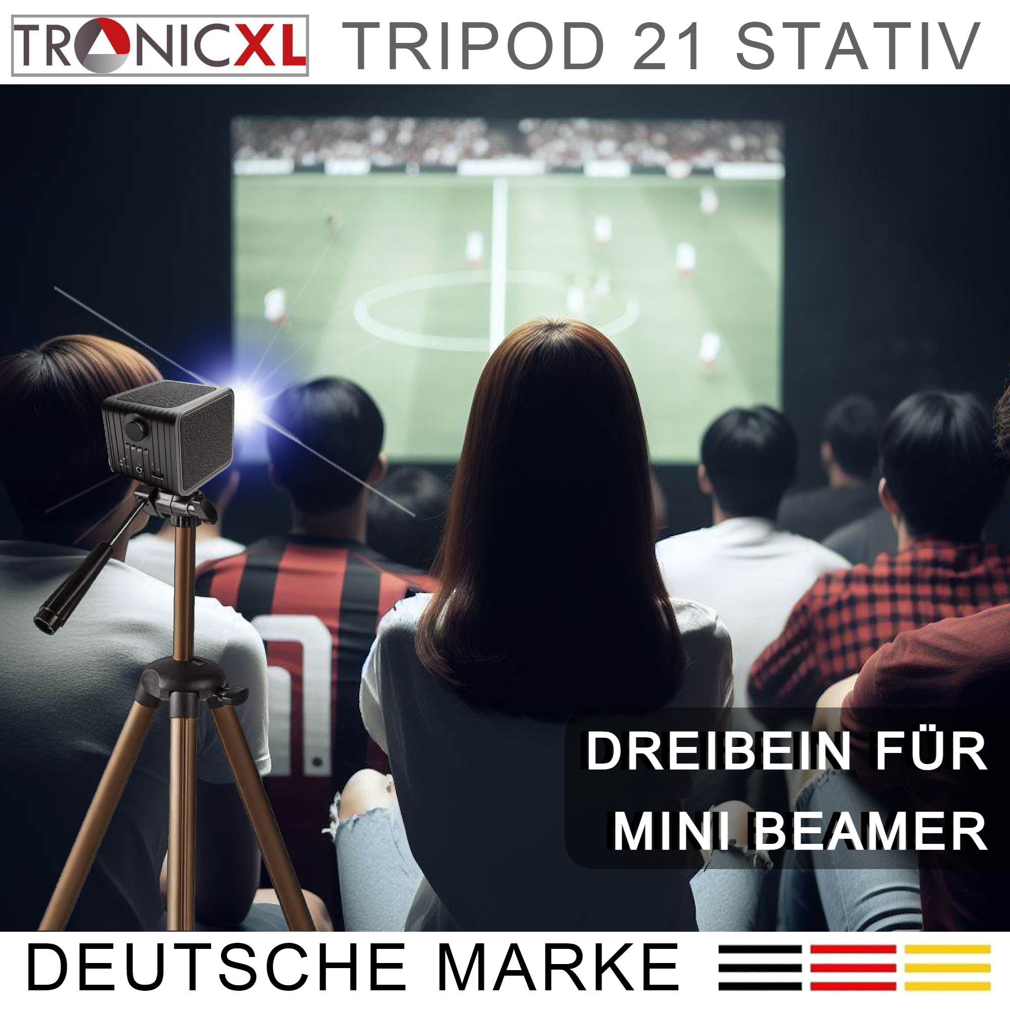 TronicXL Beamer-Wandhalterung Tripod Mini Projektor Beamer Stativ Halterung Ständer für Anker Nebula
