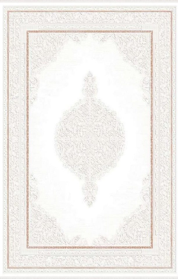 Xlmoebel Teppich Abstrakter Teppich im Art-Deco-Stil in edlem Weiß, Hergestellt in Europa