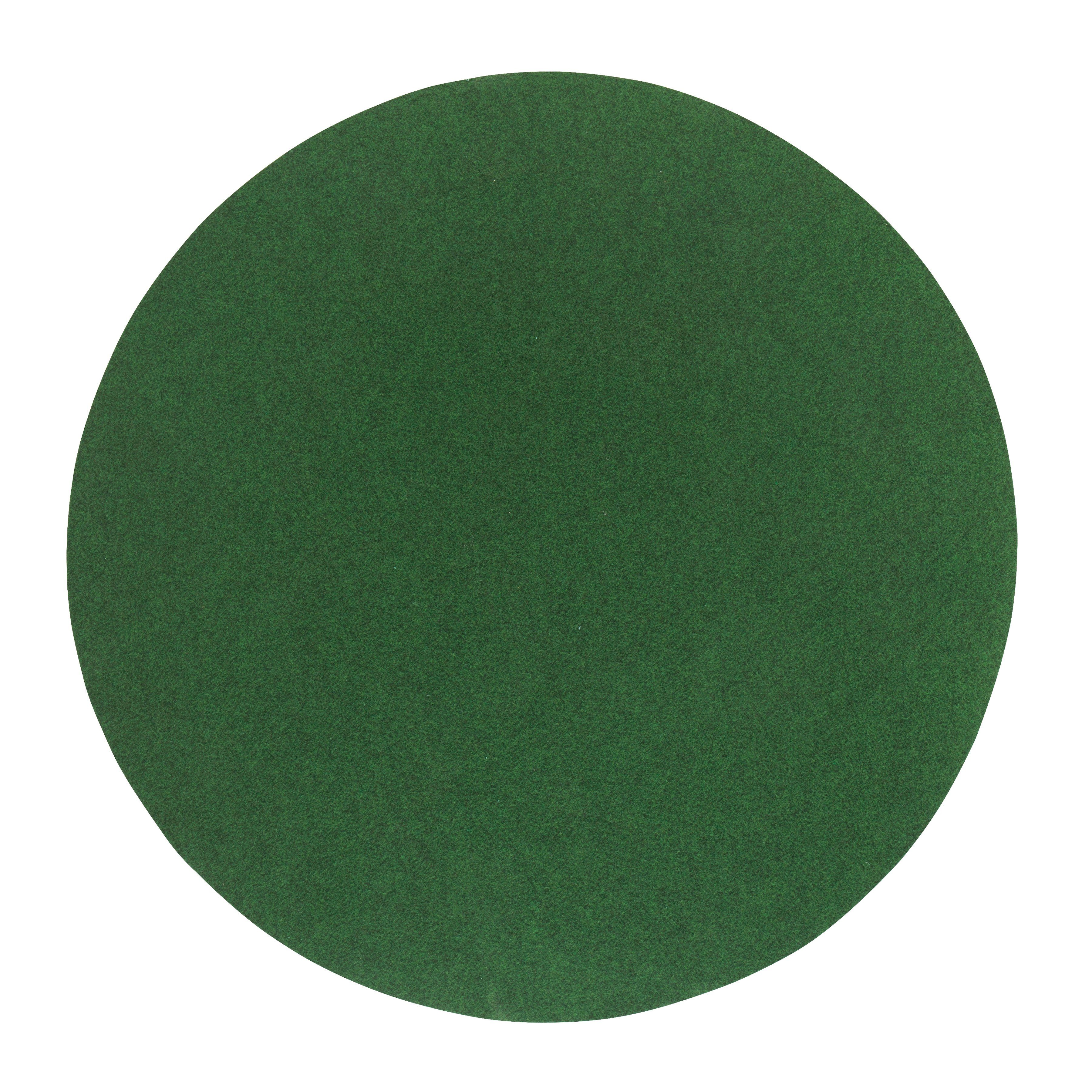 Kunstrasen Field, Andiamo, rund, Höhe: 4 mm, Rasenteppich aus Nadelfilz, mit Noppen, für Balkon & Terrasse grün
