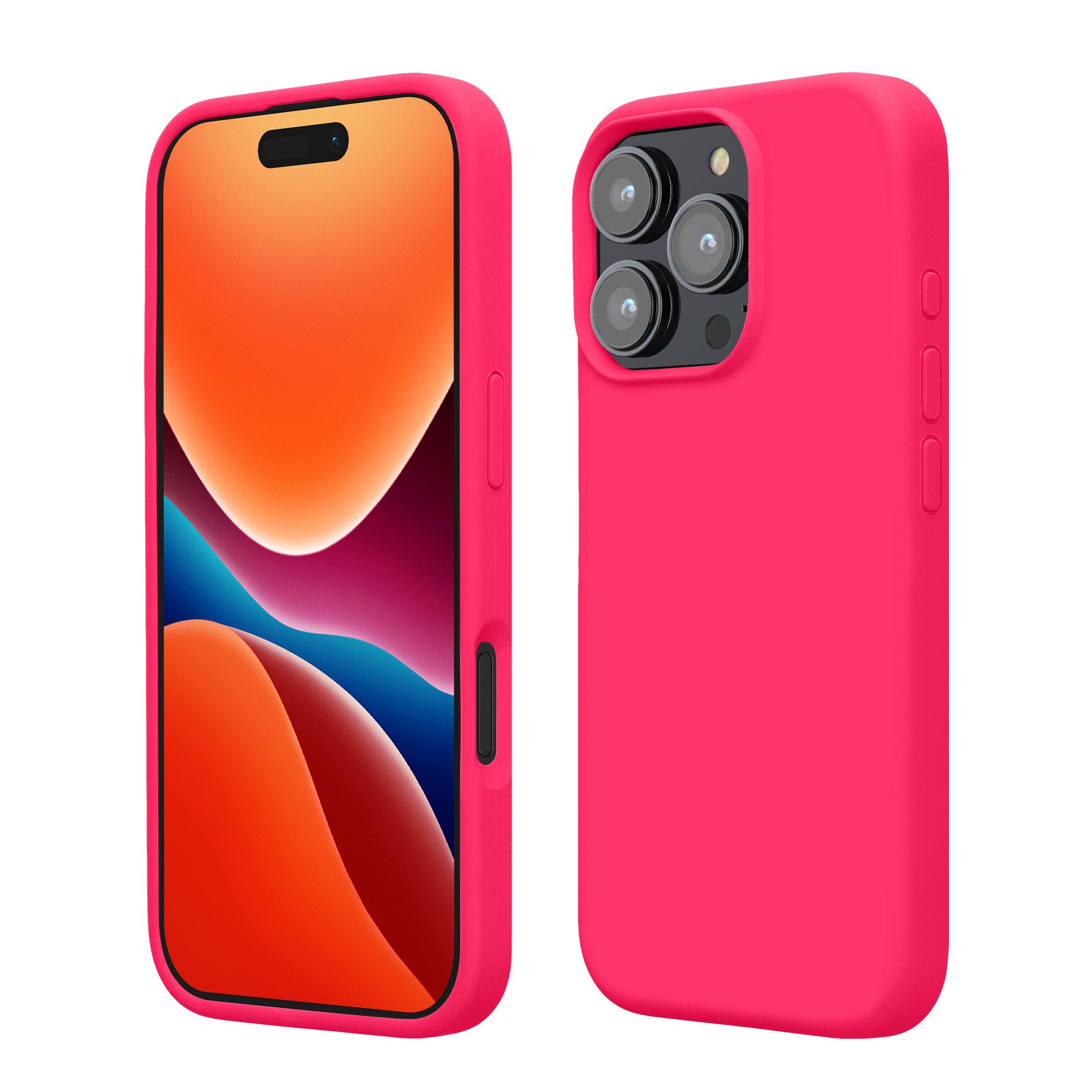kwmobile Handyhülle Hülle für Apple iPhone 16 Pro, Hülle Silikon gummiert - Handyhülle - Handy Case Cover