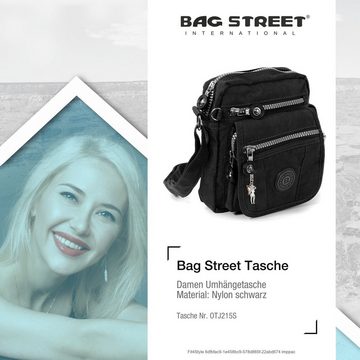 BAG STREET Umhängetasche Bag Street Damen Herren Umhängetasche (Umhängetasche), Umhängetasche Nylon, schwarz ca. 15cm x ca. 18cm