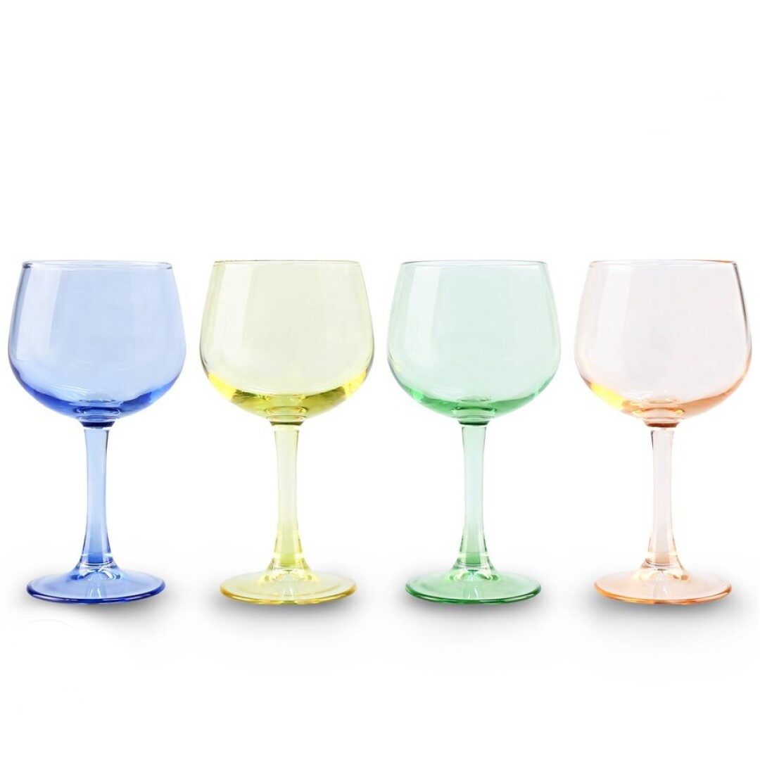 Weinglas 4 bunte Weingläser 350ml Weinglas Rotweingläser Gläser Weißweinglas A